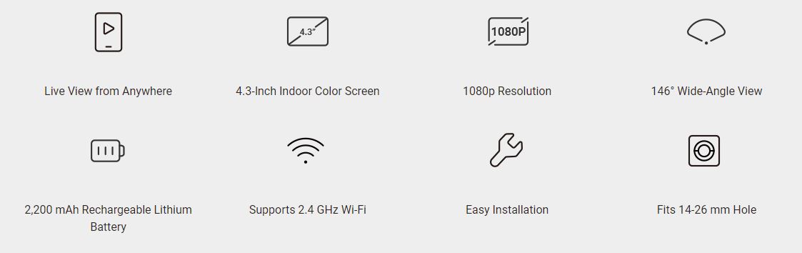 Chuông cửa màn hình Ezviz HP2 2MP